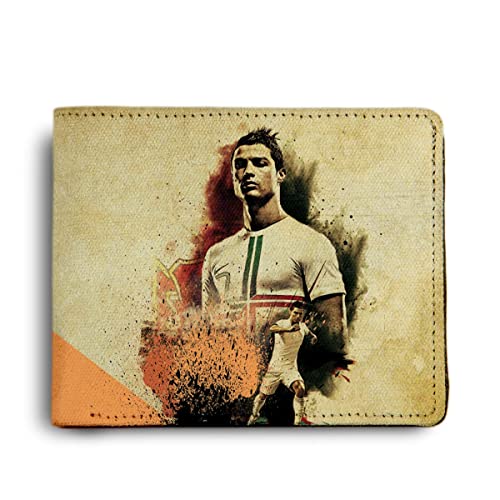 ShopMantra Ronaldo Wallet for Boys | Durable & Stylish Faux Leather Bi-Fold Wallet for Football Fans | Gift for Boys, Teens - Image 1