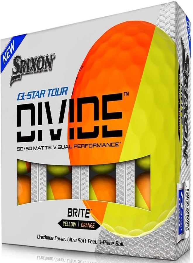 Srixon Q-Star Tour Divide Orange, Golf - Image 1