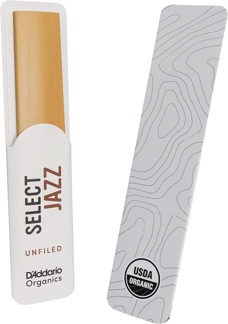 D'Addario Organic Select Jazz Unfiled Tenor Saxophone Reeds, Strength 2 Hard, 5-pack - Image 5