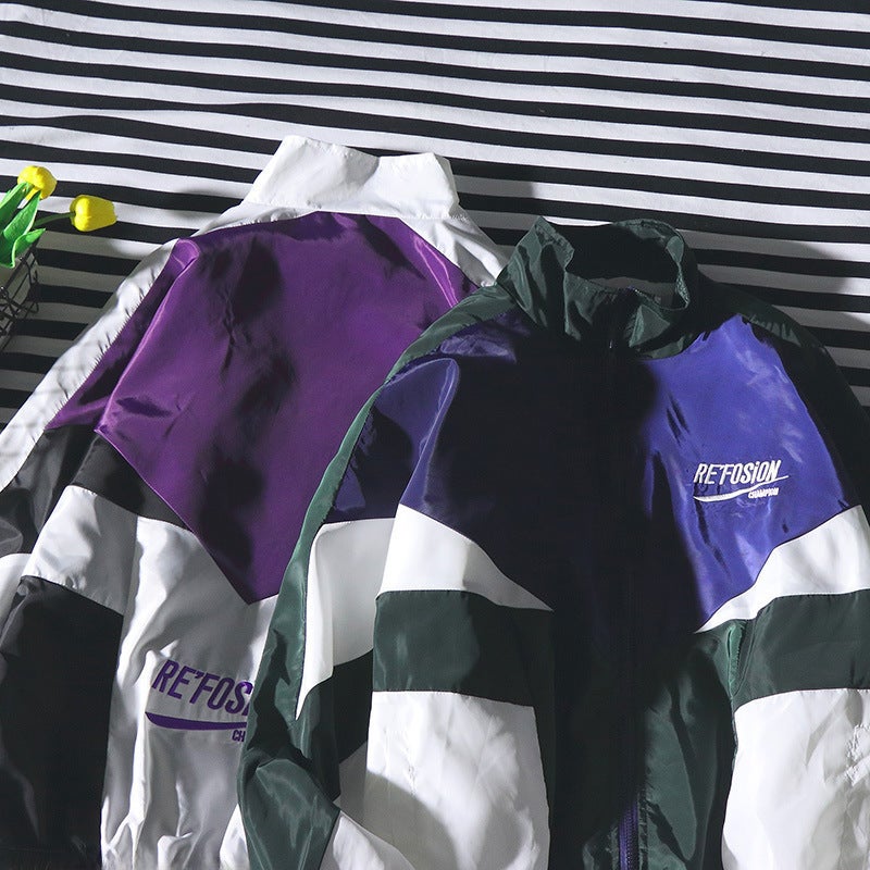 2022 Autumn Couple Jacket Hip-Hop Trend Korean Mens Outerwear Green  - Image 4