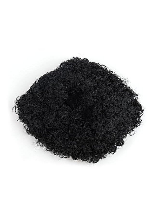PartyFlex Short Curly Afro Wig in Classic Black - Unisex Synthetic Wig for Men and Women - Pack of 1 Premium Curly Clown Joker Malinga Unisex Funky Hair Wig (Natural Black) - Image 5