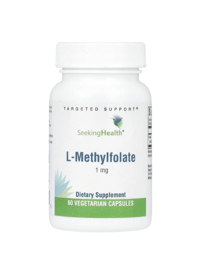 Seeking Health Seeking Health, L-Methylfolate, 1 mg, 60 Vegetarian Capsules  - Image 1