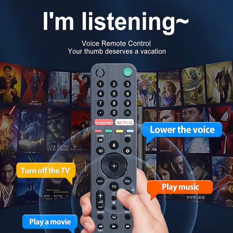 جهاز تحكم عن بعد تلفزيوني عالمي قابل للتبديل RMT-TX300P لتلفزيونات SONY Smart 4K RMF-TX200U RMF-TX300U RMF-TX201U RMF-TX310U RMF-TX220U RMF-TX300B RMF-TX310B RMF-TX200B RMT-TX102U RMT-TX100U - Image 3