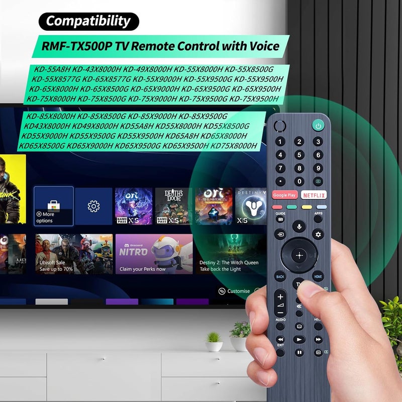 جهاز تحكم عن بعد تلفزيوني عالمي قابل للتبديل RMT-TX300P لتلفزيونات SONY Smart 4K RMF-TX200U RMF-TX300U RMF-TX201U RMF-TX310U RMF-TX220U RMF-TX300B RMF-TX310B RMF-TX200B RMT-TX102U RMT-TX100U - Image 2