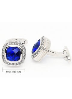 Silver Tone Blue Crystal Cufflinks For Men Wedding Dress Square Crystal Men Cuff Links For Shirt Party Birthday Anniversary Dress - pzsku/Z64EE25CB1C57635E4D92Z/45/_/1735816727/28a8db3f-a07d-4a0a-b9e6-6ef12abcfccd