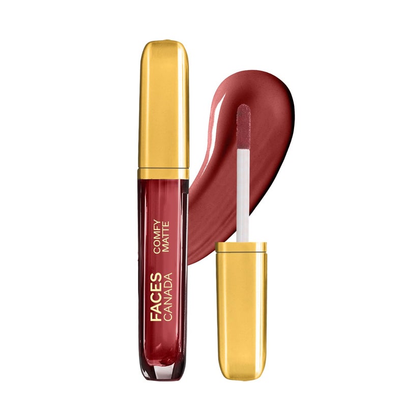 FACESCANADA Comfy Matte Liquid Lipstick  Note To Self  10 HR Long Lasting  NonDrying Intense Lip Color  Infused with Almond Oil  Vitamin E  010 Fl Oz3ml