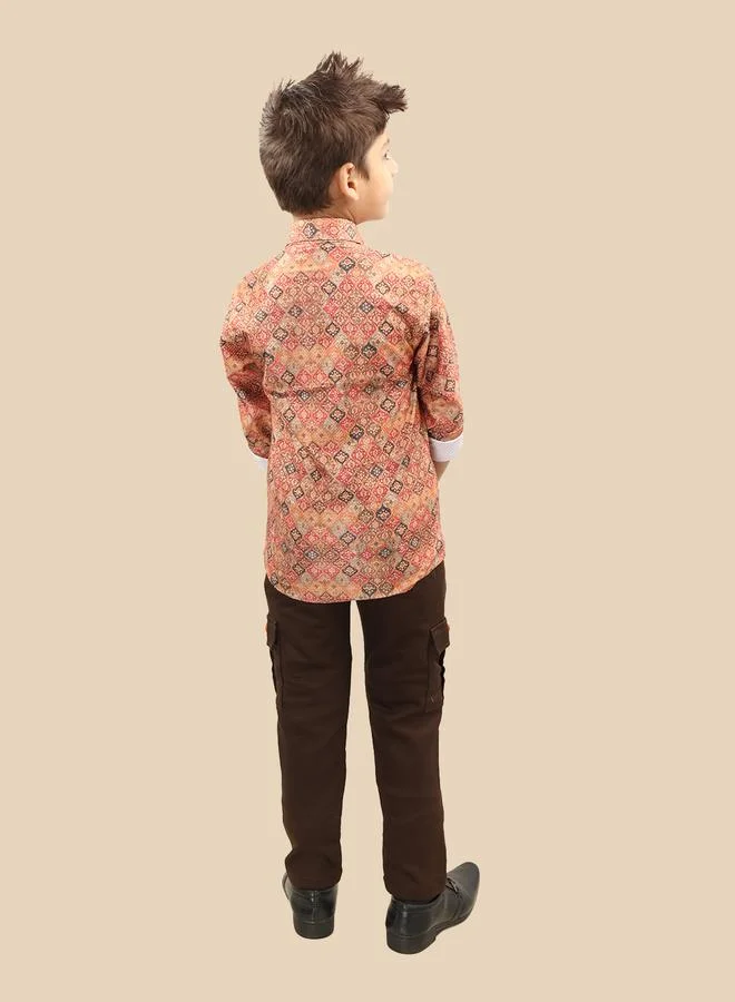Ts Trends Ts Trends Printed Buttoned Shirt and Pant Set