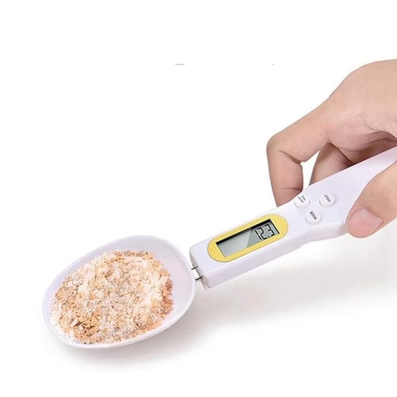 Drumstone 𝟏𝟓 𝐘𝐄𝐀𝐑 𝐖𝐀𝐑𝐑𝐀𝐍𝐓𝐘 Electronic Kitchen Digital Measuring Spoon Scales - Accurate Teaspoon Scale Weighing in Grams and Oz - LCD Display, Gift for Bakers and Cooks (500g/0.1g,White) - Image 1
