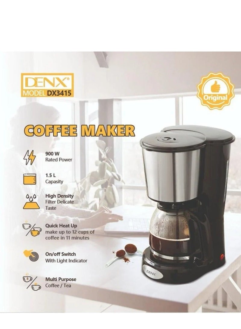 Denx 1.5-litre coffee machine and 900W - Image 3