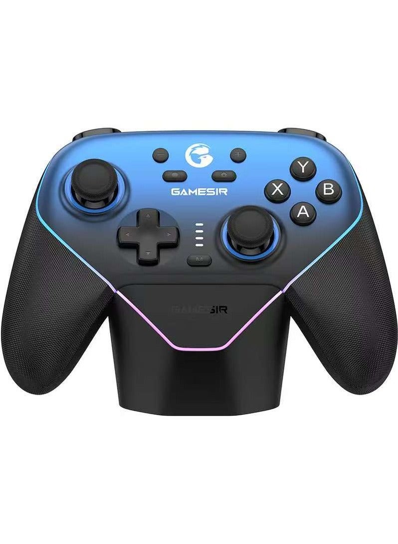 general Professional Gamepad Gamesir Super Nova Wireless Multiplatform Game Controller with Charging Dock compatible with PC, Steam, Switch, iOS, Android / Hall Stick / Hall Effect Triggers / RGB Lighting / Vibertion / Programmable / 1000Hz Polling Rate / 6 Axis Gyro / One-Press Wake Up / Cushioned Membrane ABXY Buttons / Rubberized Laser-Engraved Textured Grips / 1000mAh Battery - Image 1