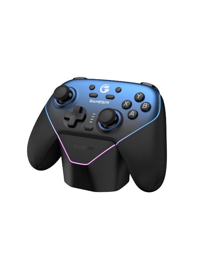 general Professional Gamepad Gamesir Super Nova Wireless Multiplatform Game Controller with Charging Dock compatible with PC, Steam, Switch, iOS, Android / Hall Stick / Hall Effect Triggers / RGB Lighting / Vibertion / Programmable / 1000Hz Polling Rate / 6 Axis Gyro / One-Press Wake Up / Cushioned Membrane ABXY Buttons / Rubberized Laser-Engraved Textured Grips / 1000mAh Battery - Image 2