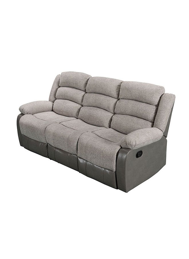 DANUBE HOME Greensboro 3-Seater Fabric Manual Motion Recliner Modern Design Three Seat Relaxing Chair Comfortable Living Room Furniture L 207 x W 90 x H 101 cm - Dark Grey  - Image 5