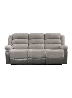 DANUBE HOME Greensboro 3-Seater Fabric Manual Motion Recliner Modern Design Three Seat Relaxing Chair Comfortable Living Room Furniture L 207 x W 90 x H 101 cm - Dark Grey  - Image 2