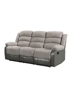 DANUBE HOME Greensboro 3-Seater Fabric Manual Motion Recliner Modern Design Three Seat Relaxing Chair Comfortable Living Room Furniture L 207 x W 90 x H 101 cm - Dark Grey  - Image 4