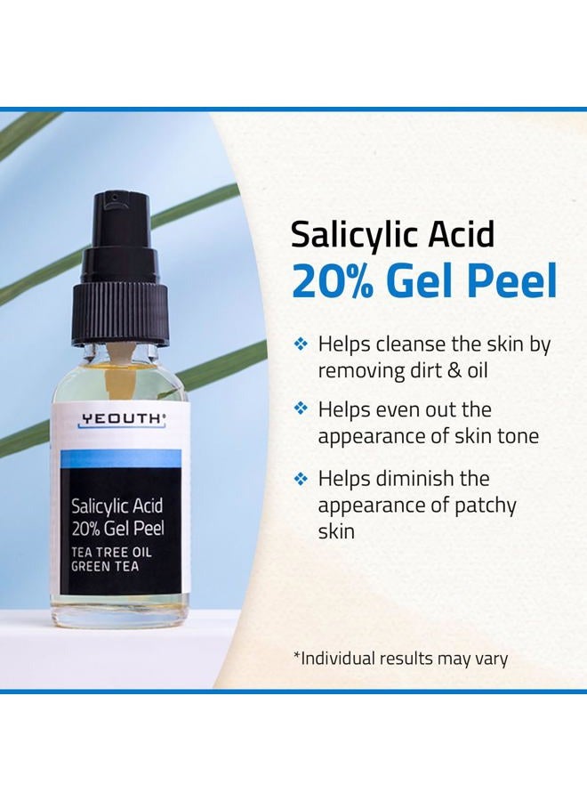 Yeouth Salicylic Acid Peel for Face 20%, BHA Exfoliator for Clear Looking Skin, Gentle At Home Exfoliator for Face with Green Tea, Salicylic Acid Serum 1oz - Image 3