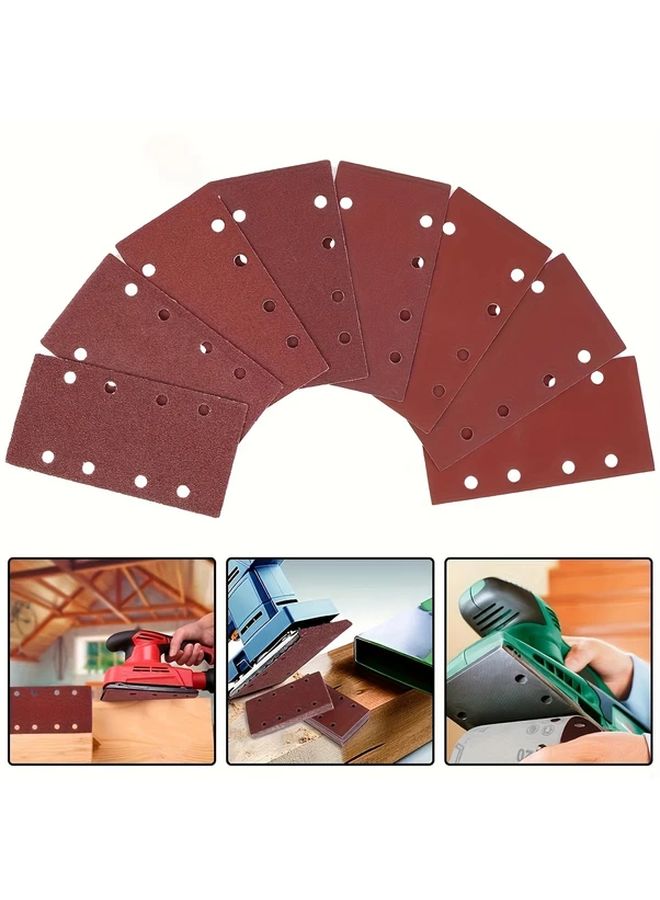 10pcs 93x185mm Square Sandpaper Discs Grit Flocking Abrasive For Wood Glass Polish - Image 4