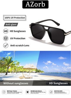 Sunglasses Men Women High Quality Sunglasses Aviator Metal Hinges Square Oversize Sunglass Men's Sun Glassess for Man Ladies Polarized 70s UV Protection Eye Glasses - pzsku/Z64EE63B1891404B24FDEZ/45/_/1723796713/381eba18-2b91-4082-9012-b64e2ca578df