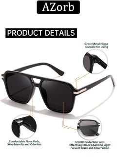 Sunglasses Men Women High Quality Sunglasses Aviator Metal Hinges Square Oversize Sunglass Men's Sun Glassess for Man Ladies Polarized 70s UV Protection Eye Glasses - pzsku/Z64EE63B1891404B24FDEZ/45/_/1723798859/aa8f4621-0c3a-42c0-892b-d7041d6b405b