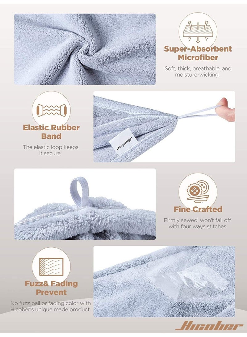 Microfiber Hair Towel, 3 Packs Hair Turbans for Wet Hair, Drying Hair Wrap Towels for Curly Hair Women Anti Frizz Color Assorted - Image 3