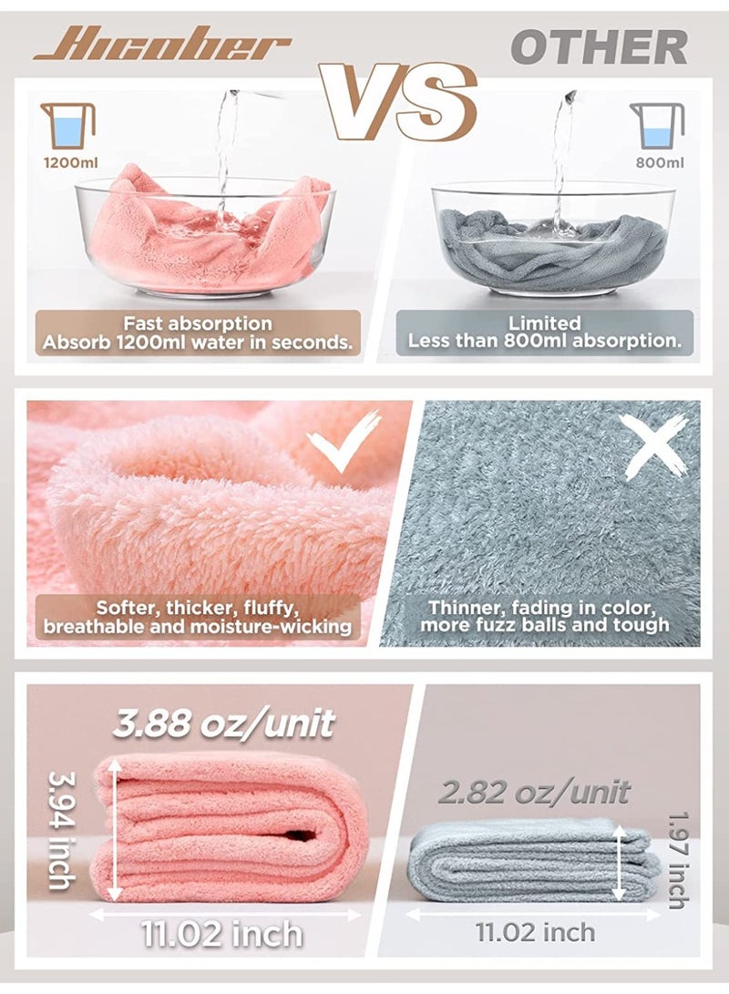 Microfiber Hair Towel, 3 Packs Hair Turbans for Wet Hair, Drying Hair Wrap Towels for Curly Hair Women Anti Frizz Color Assorted - Image 2