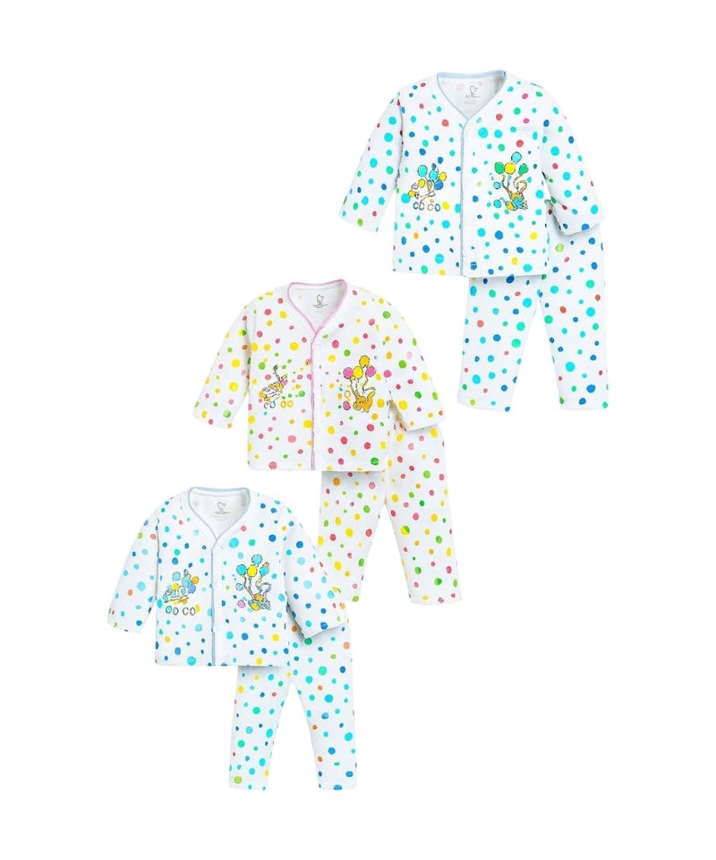BONUM Smart and Snazzy Kids Clothing Set, Trendy Kids Outfit Set for Fashionable Fun Pack of 3Pcs (3-6M) - Image 1