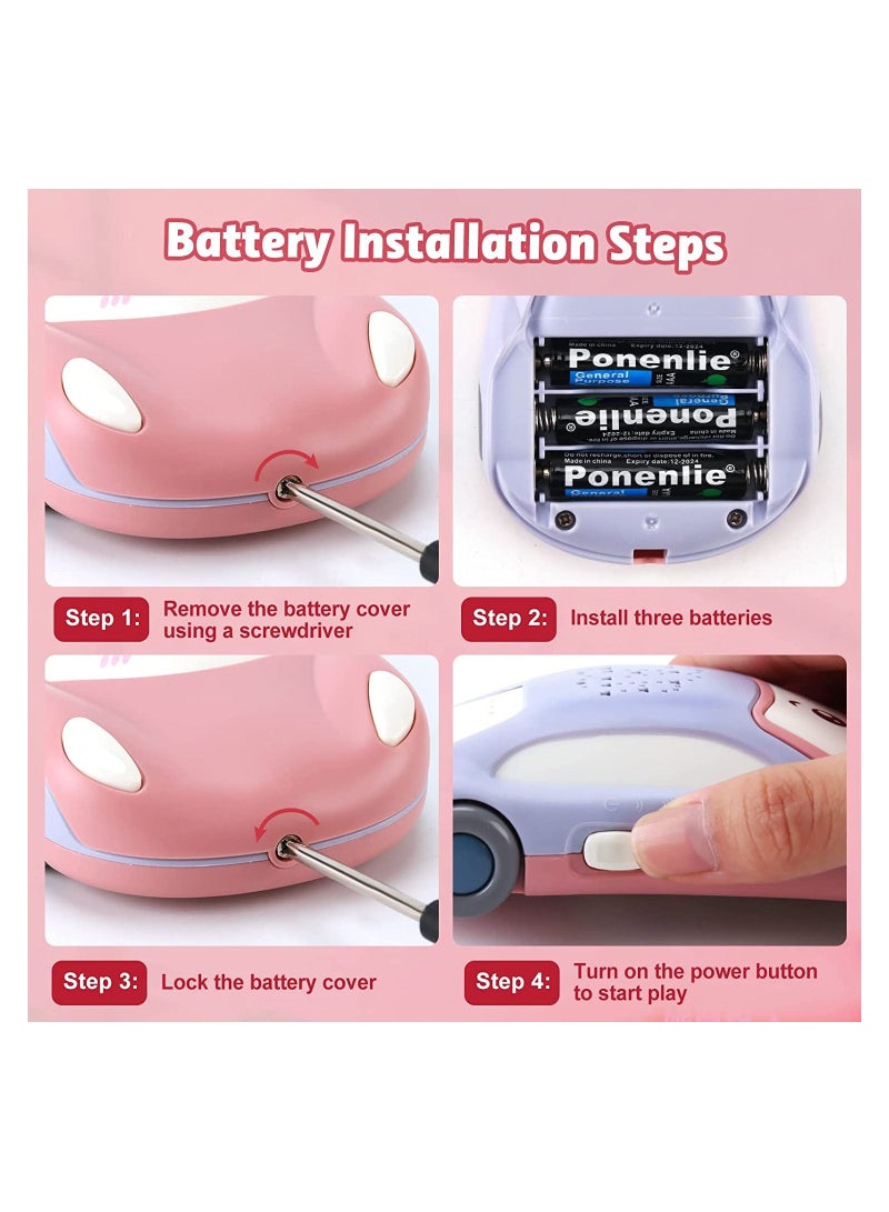 ألعاب الهاتف الخليوي للأطفال مع جهاز عرض النجوم والموسيقى ، ألعاب تعليمية تعليمية للأطفال ، ألعاب هاتف السيارة الموسيقية للأولاد أو الفتيات هدايا أعياد الميلاد - Image 3
