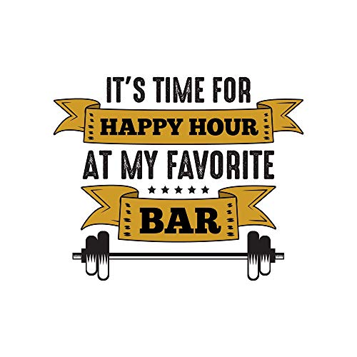 5 Ace its time for happy hour at my favorite bar 2 wall sticker poster,motivational and inspirational(size:12x18 inch),multicolo - Image 1
