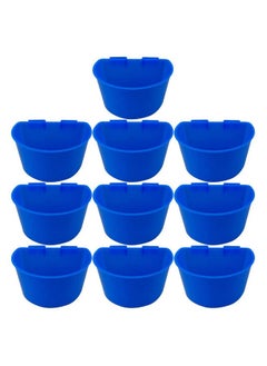 POPETPOP POPETPOP Bird Cage Cups : 10pcs Plastic Bird Food Cups Hanging Bird Cage Feeding Cups Bird Cage Feeder for Pigeon Parakeet  - Image 1