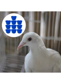 POPETPOP POPETPOP Bird Cage Cups : 10pcs Plastic Bird Food Cups Hanging Bird Cage Feeding Cups Bird Cage Feeder for Pigeon Parakeet  - Image 2