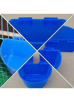 POPETPOP POPETPOP Bird Cage Cups : 10pcs Plastic Bird Food Cups Hanging Bird Cage Feeding Cups Bird Cage Feeder for Pigeon Parakeet  - Image 5