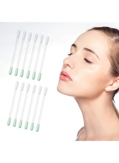50 Pcs Cotton Makeup Remover Swabs - Disposable Vitamin E Liquid-Filled Cotton Swabs Sticks for Eye/Lip/Eyebrow/Eyelash Makeup Correctors Removing Swabs