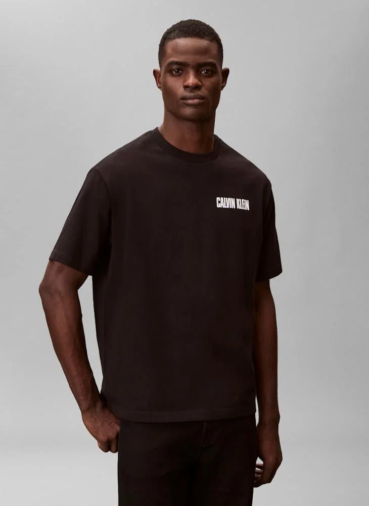 Calvin Klein Jeans Ss 16S Ck Vert Logo Graphic Crew