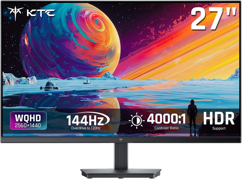 KTC 27 Inch QHD(2560 * 1440) 100Hz Computer Monitor - IPS Panel, Anti-Blue Light Screen, 100% High Color Gamut, 123% sRGB, Support FreeSync and GSync, PC Monitor for Casual Gaming and Working - Image 1