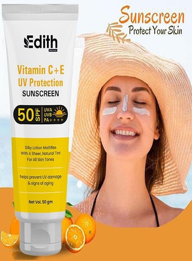 EDITH واقي شمس سيم بفيتامين سي + إي، عامل حماية من الشمس 50 PA+++، حماية من الأشعة فوق البنفسجية، 85 غرام، عبوة من 3 قطع - Image 5