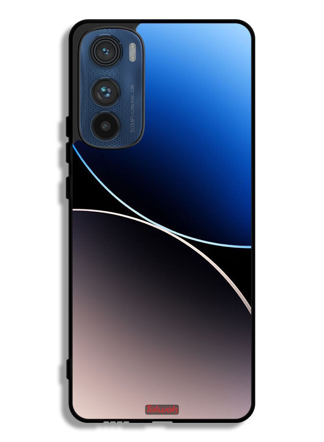 Tolwak Motorola Edge 30 Protective Case Cover Curve Lines Pattern - Image 1