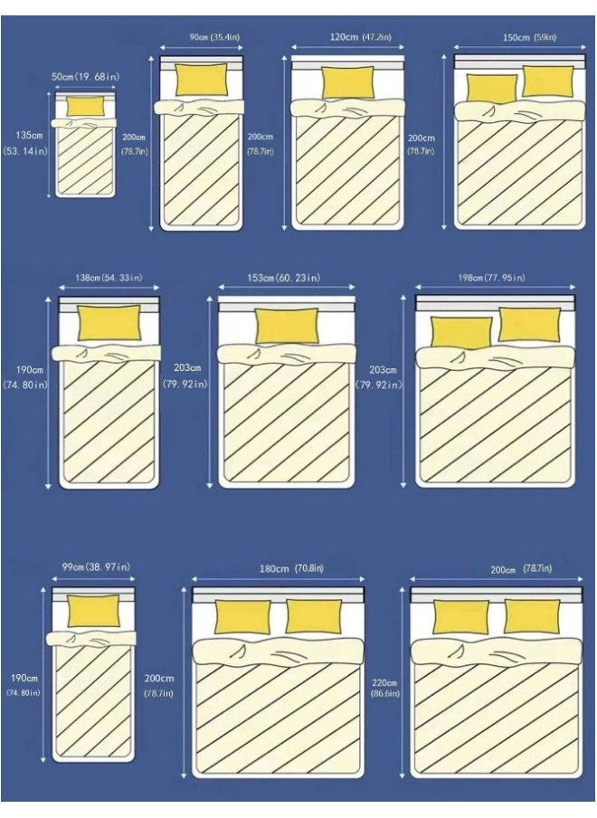 Generic Fitted Bed Sheet Blue 180 x 200 cm Without Pillow Cover  - Image 4