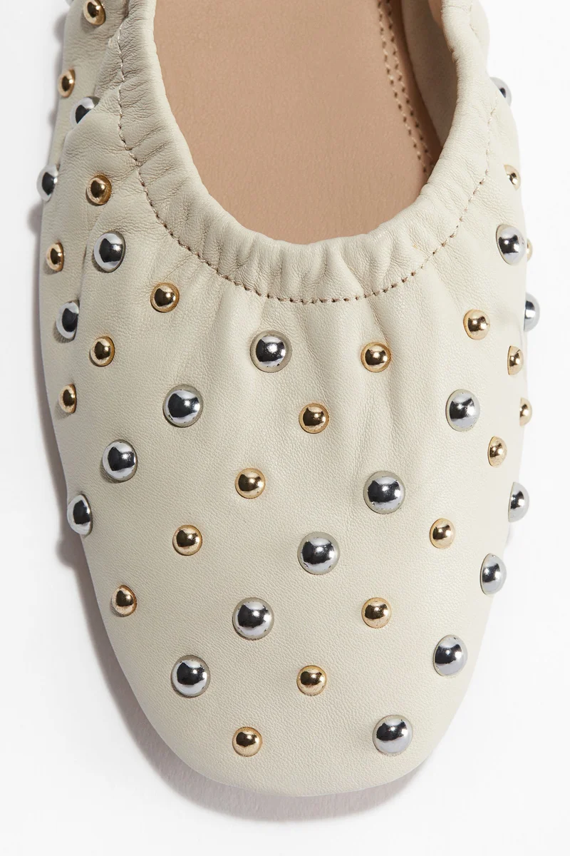H&M Studded ballet pumps