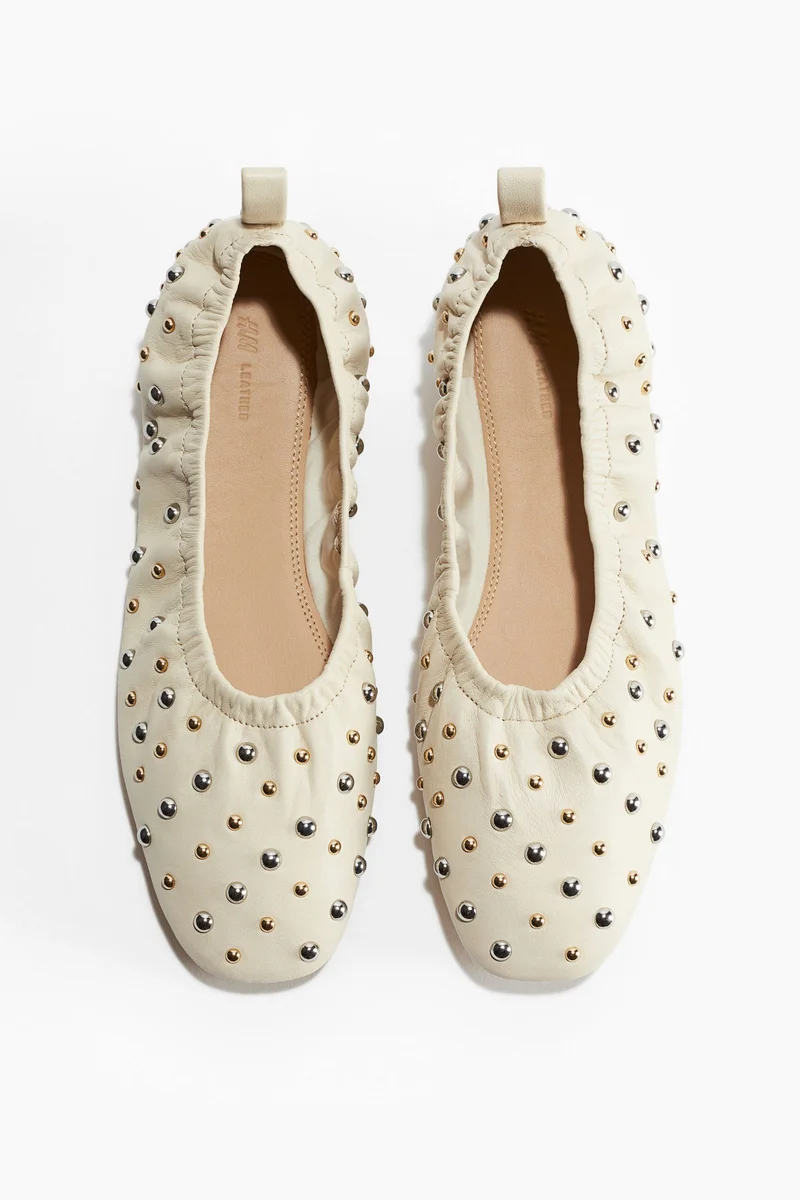 H&M Studded ballet pumps