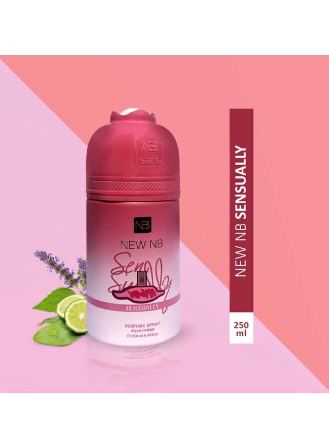 NEW NB Sensually Deodorant Body Spray for Women | Citrus, Floral & Sandalwood Scent - 250ml - Image 2