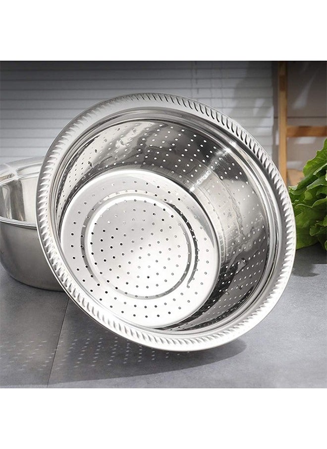 RollsTimi  3 In 1 Multifunctional Basin Bowl Set With Grater Silver  - Image 4
