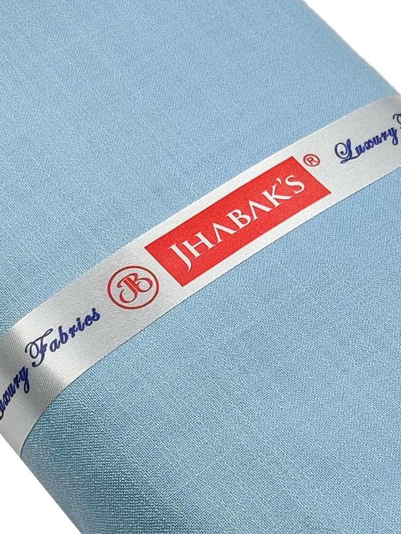 JHABAK'S Untitched Shirt and Trouser Fabric - Cotton Blend Material - 2.25m Shirt Cloth - 1.20m Pant Piece (Teal Blue) - Image 3