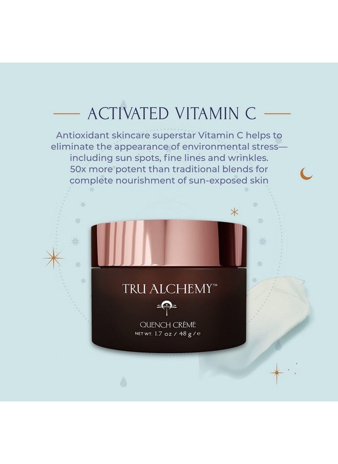 Tru Alchemy Quench Crème Daily Facial Moisturizer Hyaluronic Acid Vitamin C & Bakuchiol (Better Than Retinol) Daily Firming Skin Moisturizer Face Cream For Women 1.7 Fl Oz/48 G  - Image 3