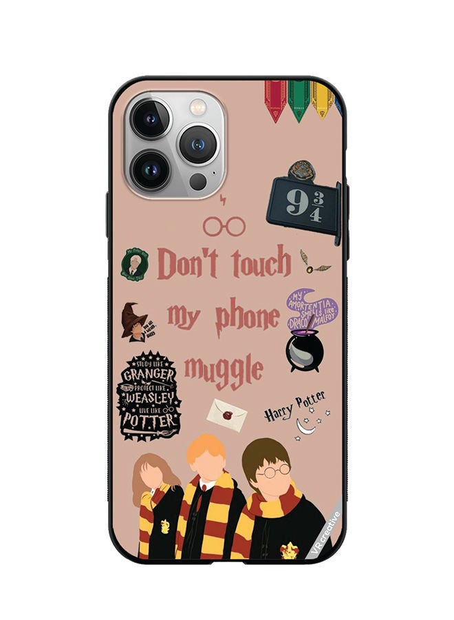 VR CREATIVE Protective Case Cover For Apple iPhone 11 Pro Dont Touch My Phone Muggle Design Multicolour - Image 1