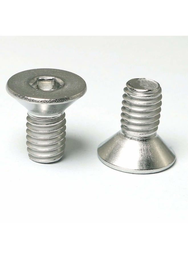PZRT 12pcs Hexagon Hex Socket Countersunk Screw Stainless Steel A2-70 Flat Head Screw Allen Bolts M5x10, Silver Tone - Image 2