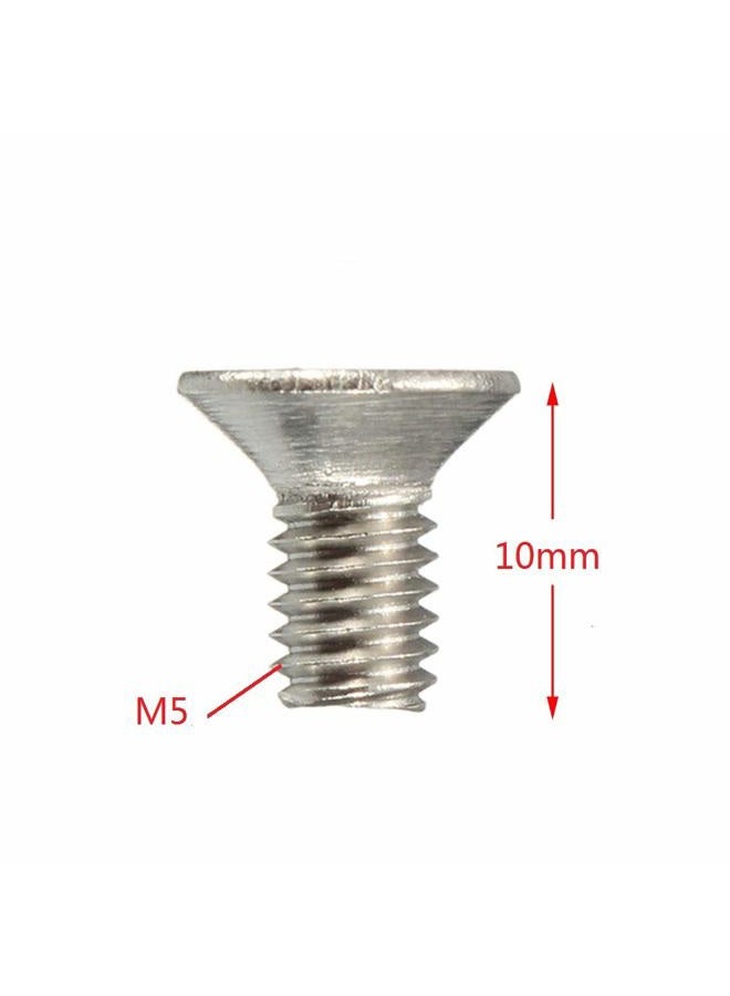 PZRT 12pcs Hexagon Hex Socket Countersunk Screw Stainless Steel A2-70 Flat Head Screw Allen Bolts M5x10, Silver Tone - Image 4