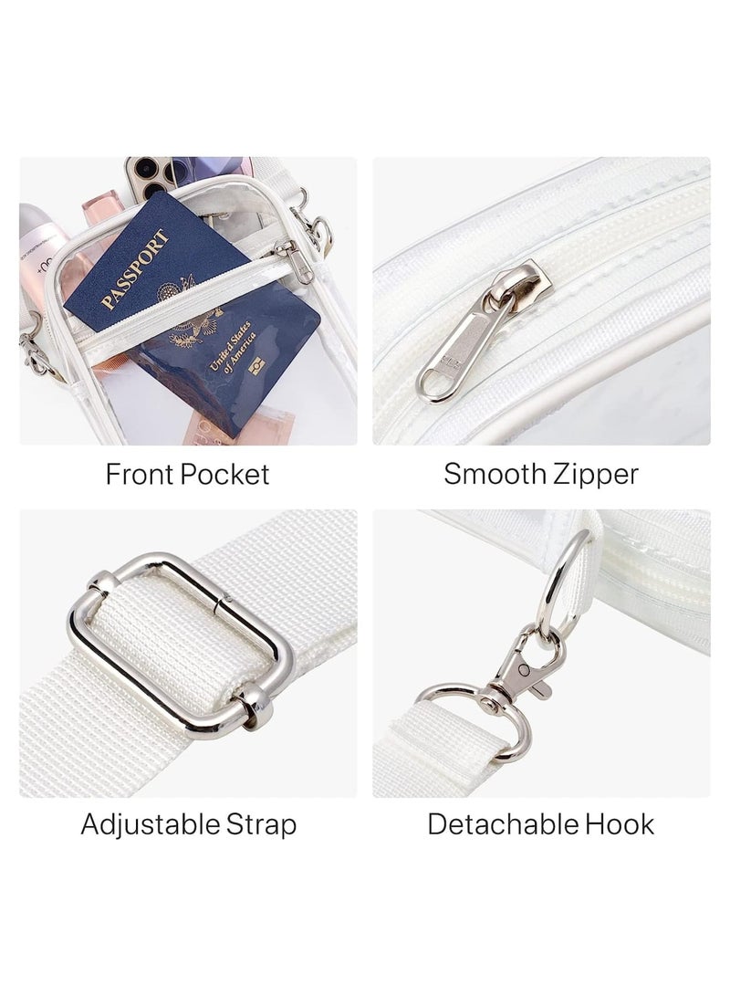 Zikra Clear Bag Stadium Approved, PVC Clear Purse Crossbody with Removable and Adjustable Shoulder Strap for Sports Concert Event - Image 4