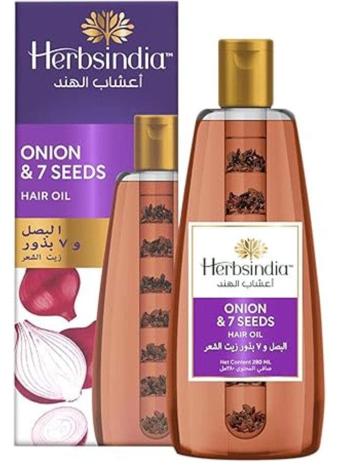 Herbsindia Indian Herbal Oil with Onion & 7 Seeds – 280 ml - Image 2