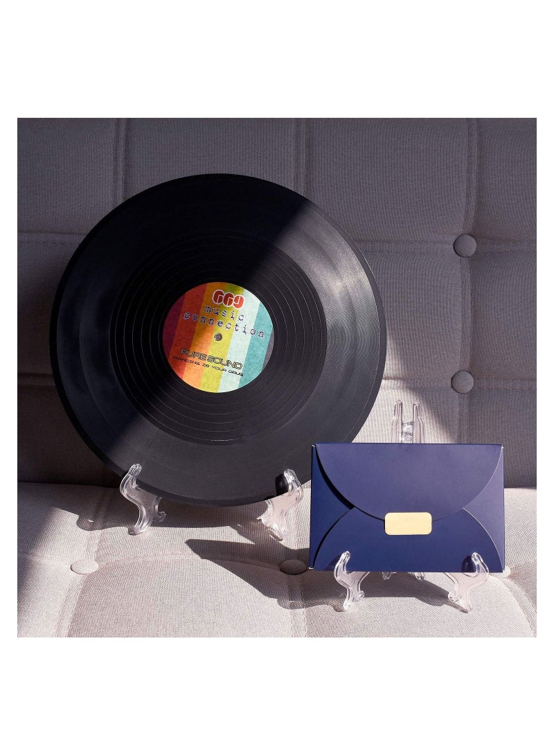 Y&D 12 Pieces Plastic Easel Stands Plate Holders, KASTWAVE Picture Stand Clear for Display Frame Collectibles Desktop Weddings Party Home Decoration (6 Inches) - Image 3