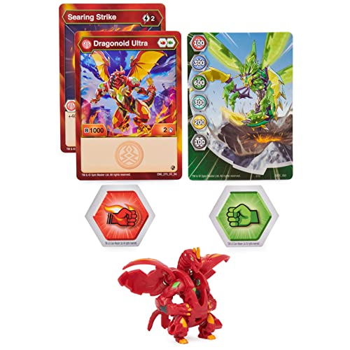 BAKUGAN باكوجان ألترا، دراجونيد، تمثال عمل قابل للتحصيل بارتفاع 3 بوصات من جيغان رايزينغ وبطاقة تداول - Image 2
