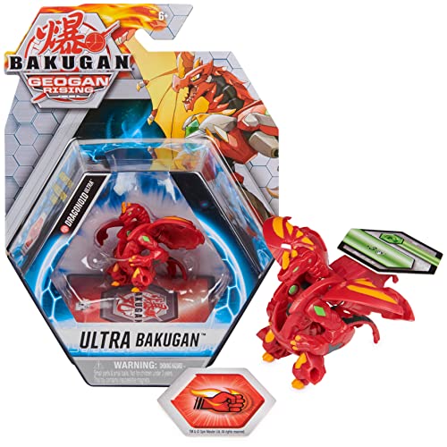 BAKUGAN باكوجان ألترا، دراجونيد، تمثال عمل قابل للتحصيل بارتفاع 3 بوصات من جيغان رايزينغ وبطاقة تداول - Image 1